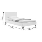 Bed Nevil  PU dark kafe mat 100x200 - Image 7