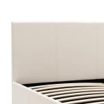 Krevat i dyfishtë Norse  PU me hapësirë magazinimi në dyshe të bardhë 160x200cm - Image 5