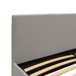 Krevat i dyfishtë Norse  me magazinim në pëlhurë gri 160x200cm - Image 6