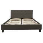 Krevat i dyfishtë Mago  në pëlhurë gri të errët 150x200cm - Image 2