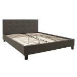 Krevat i dyfishtë Mago  në pëlhurë gri të errët 150x200cm - Image 3