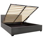 Krevat i dyfishtë Norse  pëlhurë me hapësirë magazinimi në gri të errët në dyshe 160x200cm - Image 2