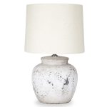 Llambë tavoline PWL-0002, Ε27, qeramikë e bardhë dhe e zezë, me nuancë bezhë