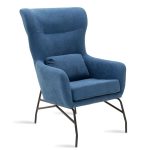 Armchair Rimbo  pëlhurë në ngjyrë blu 66x81x102cm