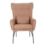 Armchair Rimbo  kalbur mollë kadife pëlhurë-këmbë e zezë 66x81x102cm - Image 2