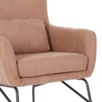 Armchair Rimbo  kalbur mollë kadife pëlhurë-këmbë e zezë 66x81x102cm - Image 4