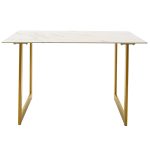 Tavolina e ngrënies Paris  qelqi 8mm model mermeri-artë 120x80x75cm - Image 3