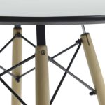 Tavolinë e ngrënies Julita, sipërfaqe MDF e zezë D80cm - Image 3