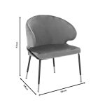 Karrige Nalu, me stof kadife ngjyrë rozë -këmbë të zeza me ngjyrë ari - Image 7