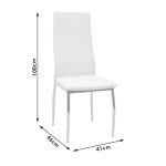 Set ngrënieje 5pcs Steve-Jella qelqi 8mm krom-gri D120x74,5cm - Image 5