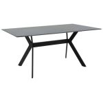Tabela e ullirit  sintered gur i zi mermer-zi 180x90 x75cm