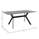 Tabela e ullirit  sintered gur i zi mermer-zi 180x90 x75cm - Image 4