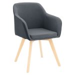 Safira armchair  PU pëlhurë e zezë-natyrore 57x58x84cm