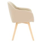 Safira armchair  PU pëlhurë beige-natyrore 57x58x84cm - Image 3