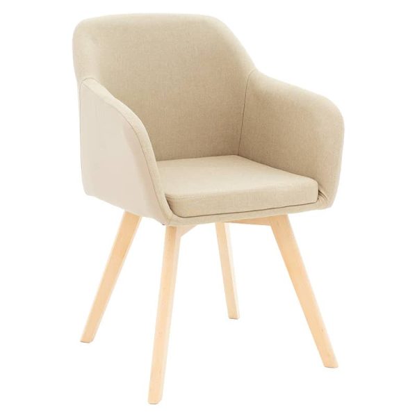 Safira armchair  PU pëlhurë beige-natyrore 57x58x84cm