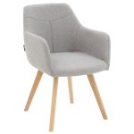 Armchair Nasima  pëlhurë gri-natyrore 57x58x84cm