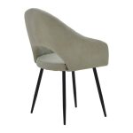 Armchair Macie  pëlhurë antike gri-e zezë 58x50x85cm - Image 2