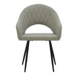 Armchair Macie  pëlhurë antike gri-e zezë 58x50x85cm - Image 4