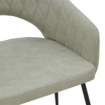 Armchair Macie  pëlhurë antike gri-e zezë 58x50x85cm - Image 6