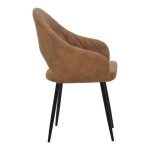 Armchair Macie  pëlhurë antike kafe-e zezë 58x50x85cm - Image 3