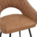 Armchair Macie  pëlhurë antike kafe-e zezë 58x50x85cm - Image 6