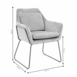 Armchair Mira  anthracite-black 65x69x86cm - Image 7