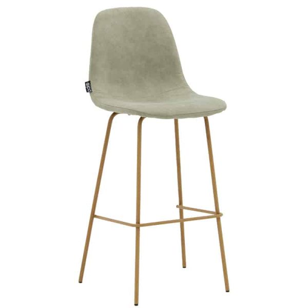 Karrige shanku Bella, stof në ngjyrë gri antike, këmbë natyrale.