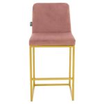 Karrige shanku Hydro, këmbë metalike ari-kadife mollë - Image 4