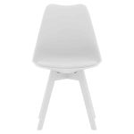 Gaston karrige  PP-PU bardhë këmbë druri të bardhë - Image 4