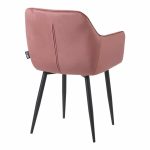 Karrige Matus, kadife ngjyrë molle me këmbë metalike të zeza 55x54x78cm - Image 2