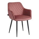 Karrige Matus, kadife ngjyrë molle me këmbë metalike të zeza 55x54x78cm