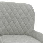 Bar Stool Delikatesë metalike këmbë të zeza-pëlhurë antike gri të lehta 47x43x100cm - Image 5