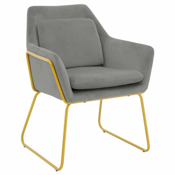 Armchair Mira  gri-golden 65x69x86cm