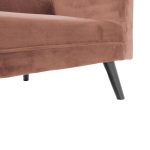 Divan-krevat me tabure Dream, kadife në ngjyrë molle 209x157x80m - Image 5