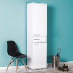 Kabineti multipurpose Chad  në ngjyrë të bardhë gloss 45x40x187cm - Image 2