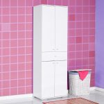 Kabineti multipurpose Chad  në ngjyrë të bardhë gloss 60x40x187cm - Image 2