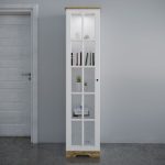 Shfaq borë  me shirit të udhëhequr sonoma bardhë 48x33x198cm - Image 2