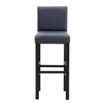 Bar stool Bari  me anthracite pu - këmbët prej druri wenge - Image 4