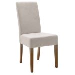 Karrige Ditta  me pëlhurë gri - këmbë druri arrë