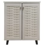 Kabineti i këpucëve MANTAM  12 çifte bardhë-gri 78x40x92 cm - Image 5