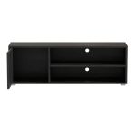 Mobilje televizori Ellon, melamine e zezë 120x40x41cm - Image 4
