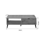 Tavolinë mesi Thelma, melaminë sonoma 120x60x41.6cm - Image 4