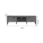 Mobilje televizori Thelma, melaminë sonoma 150x40x41.6cm - Image 4