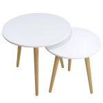 Tavolina e kafesë e vendosur 2pcs SMITH  në ngjyrë të bardhë dyshe- lisi - Image 2