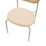 Karrige James  pe rattan pëlhurë beige-metal natyrore - Image 5