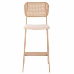 Bar stol Cecilia  metal natyrore-pëlhurë bezhë - Image 4