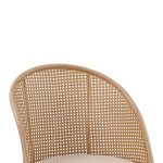 Riccardo karrige  pe rattan beige-pëlhurë beige-metal natyrore 56x52x82cm - Image 6