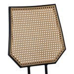 Bar stol Camilla  pe rattan natyrore-pu black-metal black 47.5x58x117cm - Image 6