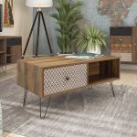 Tavolinë kafe dresser Boho  në ngjyrë arrë 100x50x46cm - Image 2