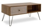 Tavolinë kafe dresser Boho  në ngjyrë arrë 100x50x46cm